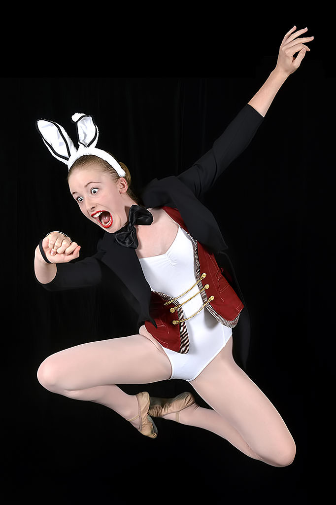 dance character jumping black background