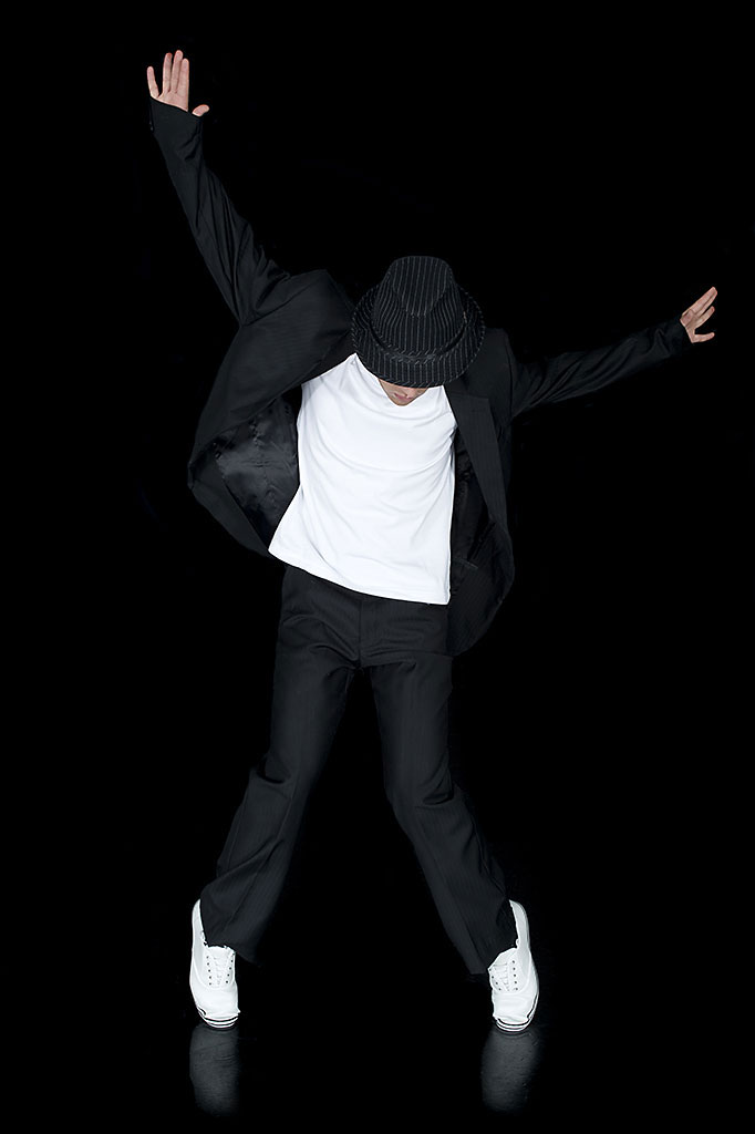 solo dancer with hat studio photograph
