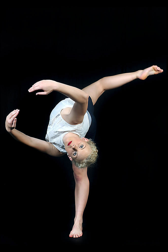 Dancer studio black background Photography