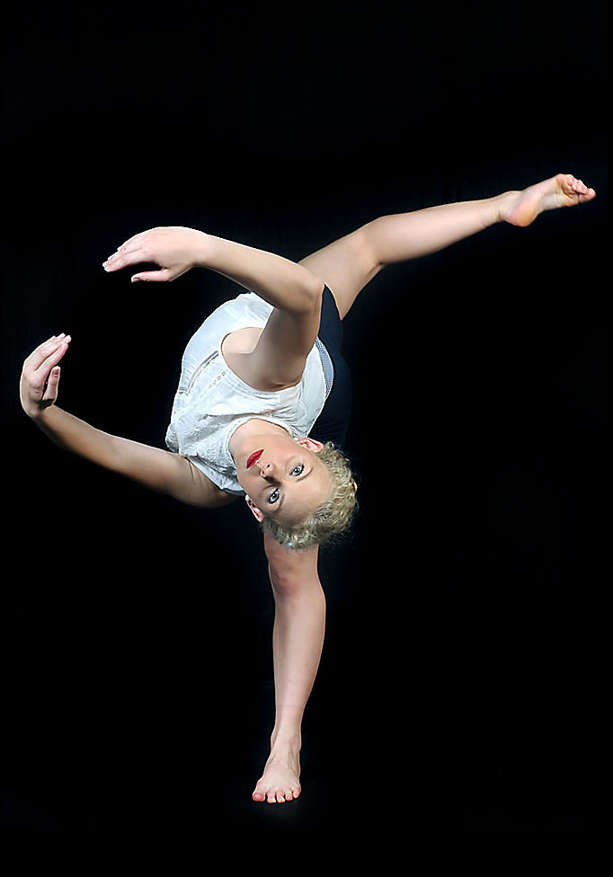 Dancer studio black background Photography