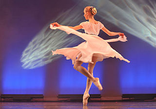 ballet dancer photo with back to audience